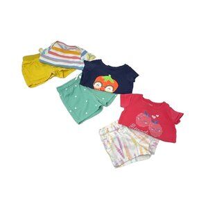 Baby Girl's - 3 Outfits - 3 Pair Shorts, 1 Body Suit, & 2 Shirts -‎ Size 12 M